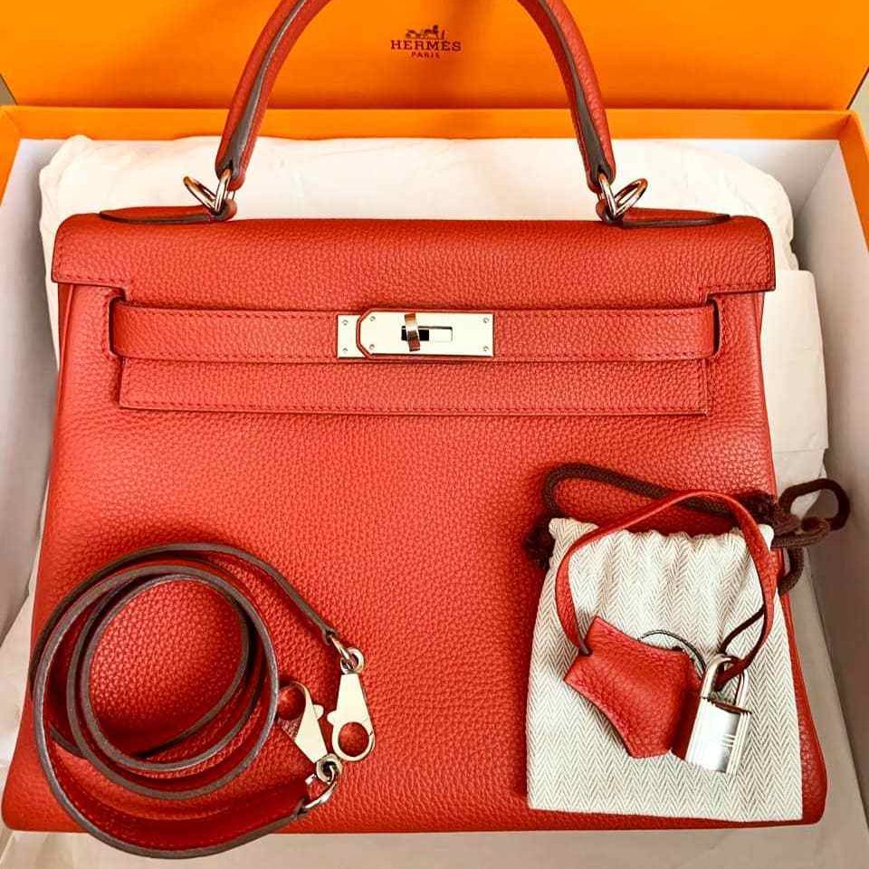 Hermes Birkin 30 Orange Togo Gold Hardware #T - Vendome Monte Carlo