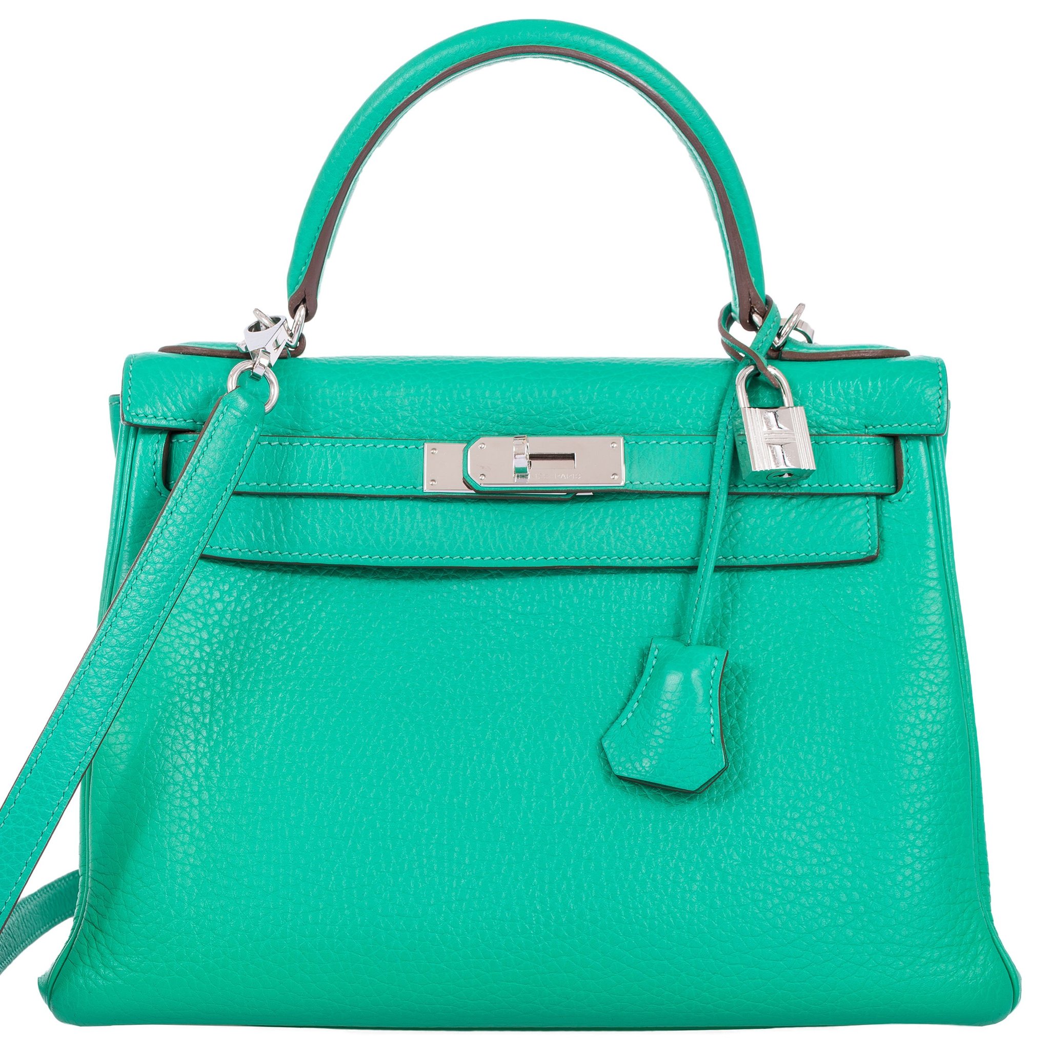 Hermès Kelly 28 Vert Amande Togo Palladium Hardware PHW