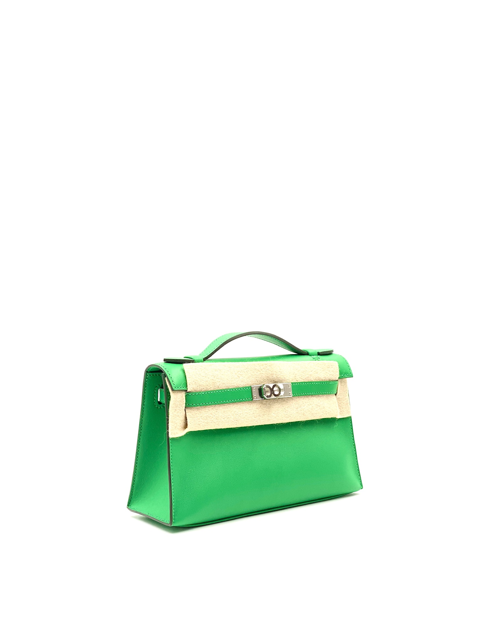 Hermes Malachite Swift Kelly Pochette Handmade Bag