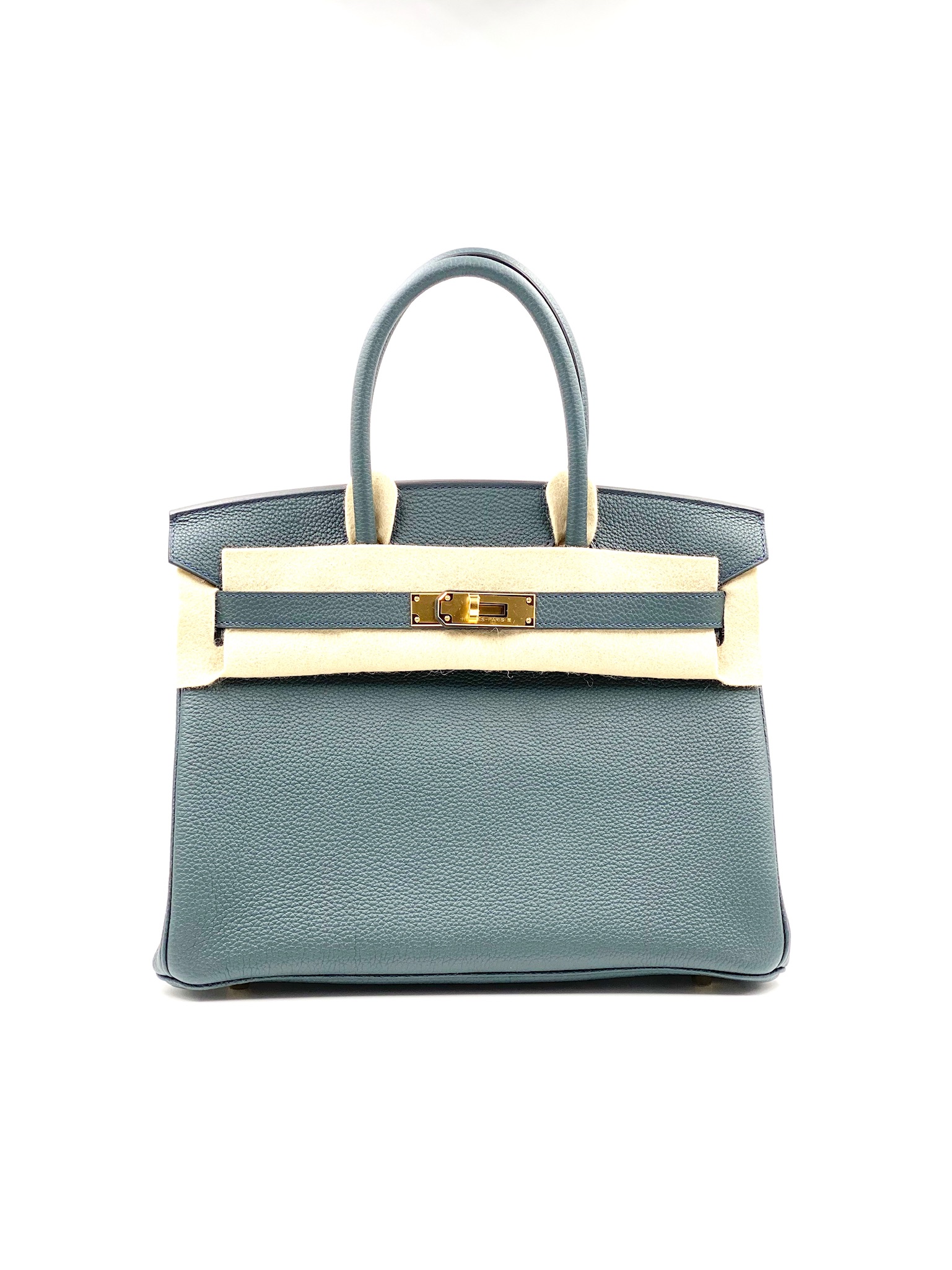 Hermes Birkin 35 Bleu Lin Togo Gold Hardware #P - Vendome Monte Carlo