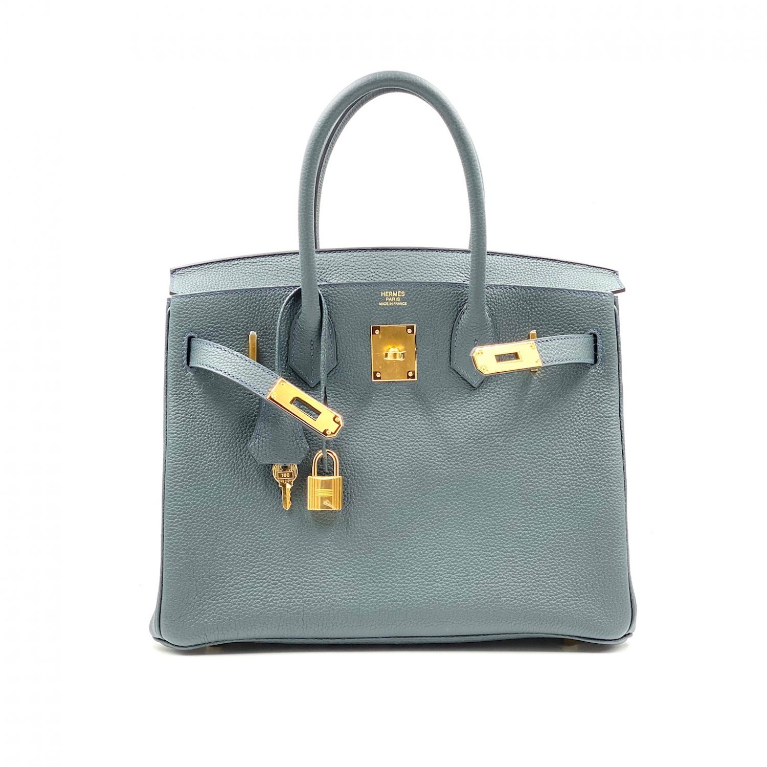 Hermes Birkin 30 Vert Rousseau Togo Gold Hardware - Vendome Monte Carlo