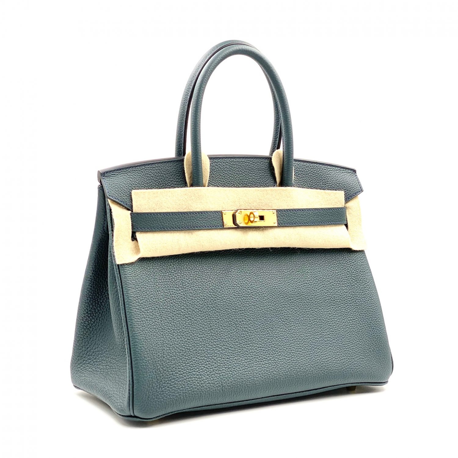 Hermes Birkin 30 Vert Rousseau Togo Gold Hardware - Vendome Monte