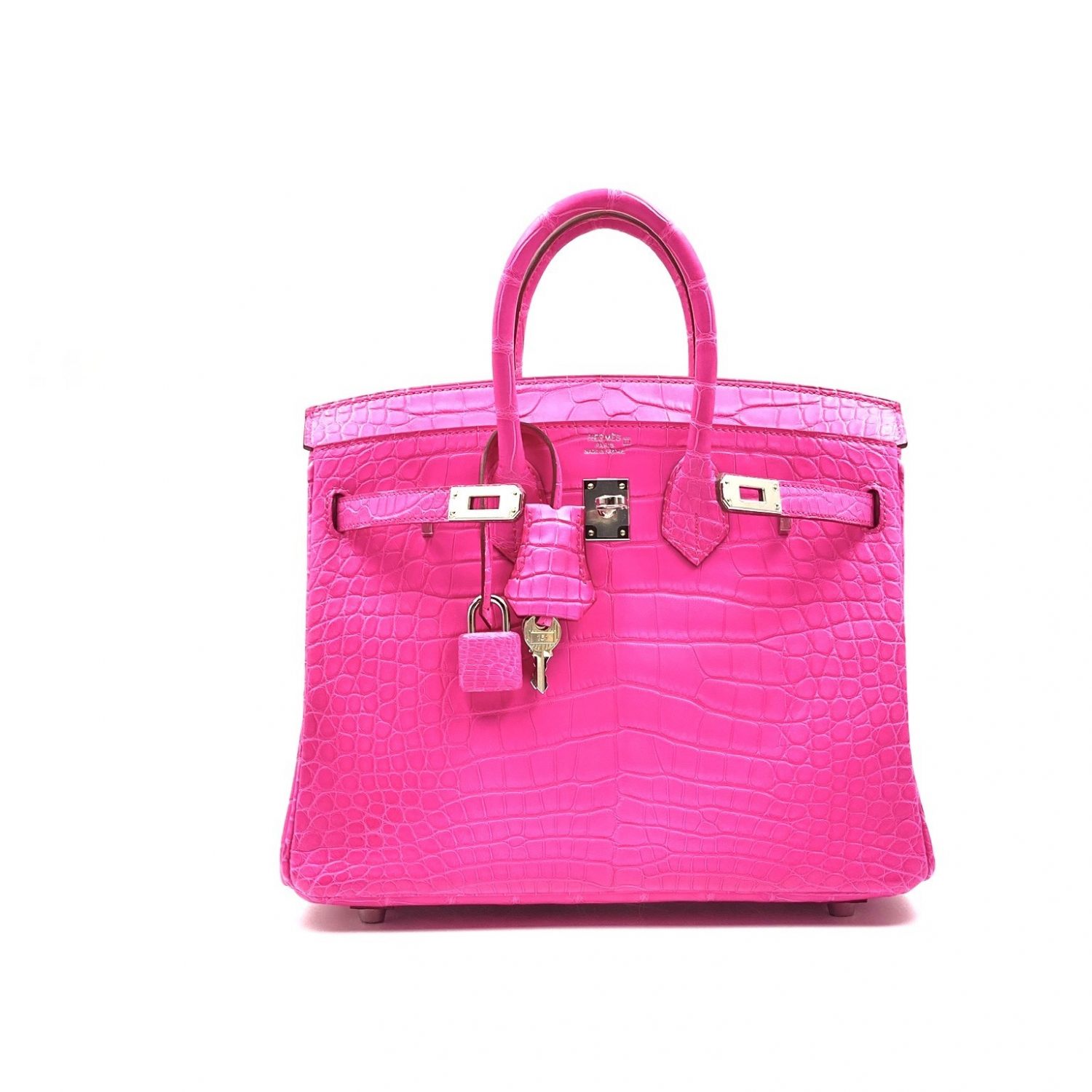 Hermes Birkin 25 Rose Shocking Alligator Mat Matte Palladium Hardware -  Vendome Monte Carlo