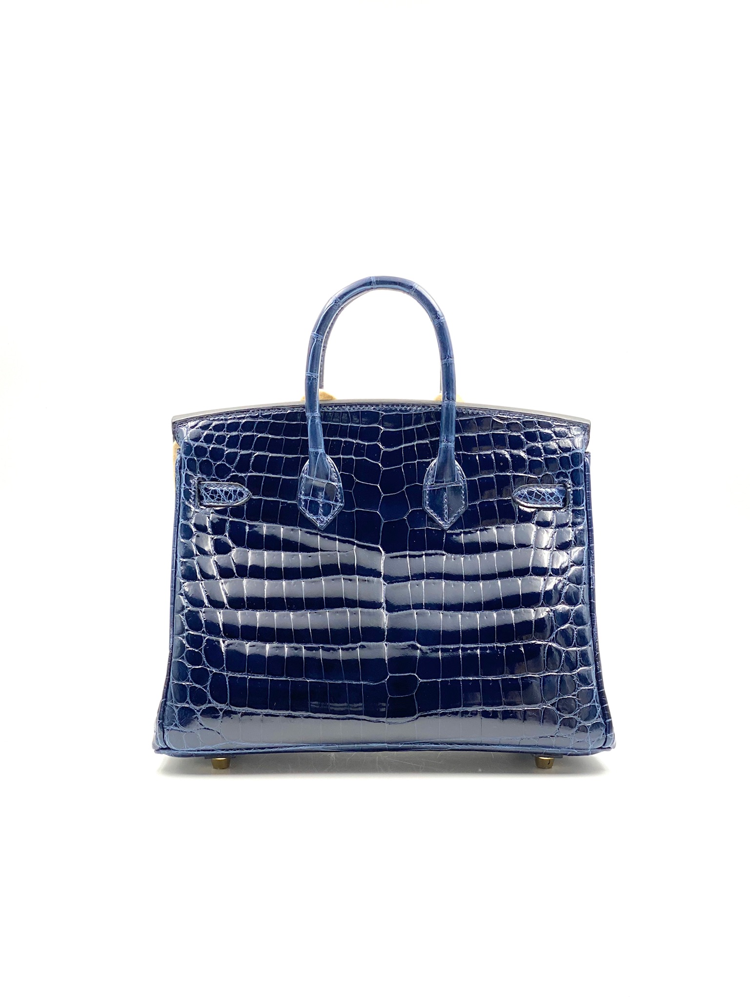 Birkin Touch 30 Togo / Niloticus Crocodile Shiny Blue Nuit / Blue Baltique