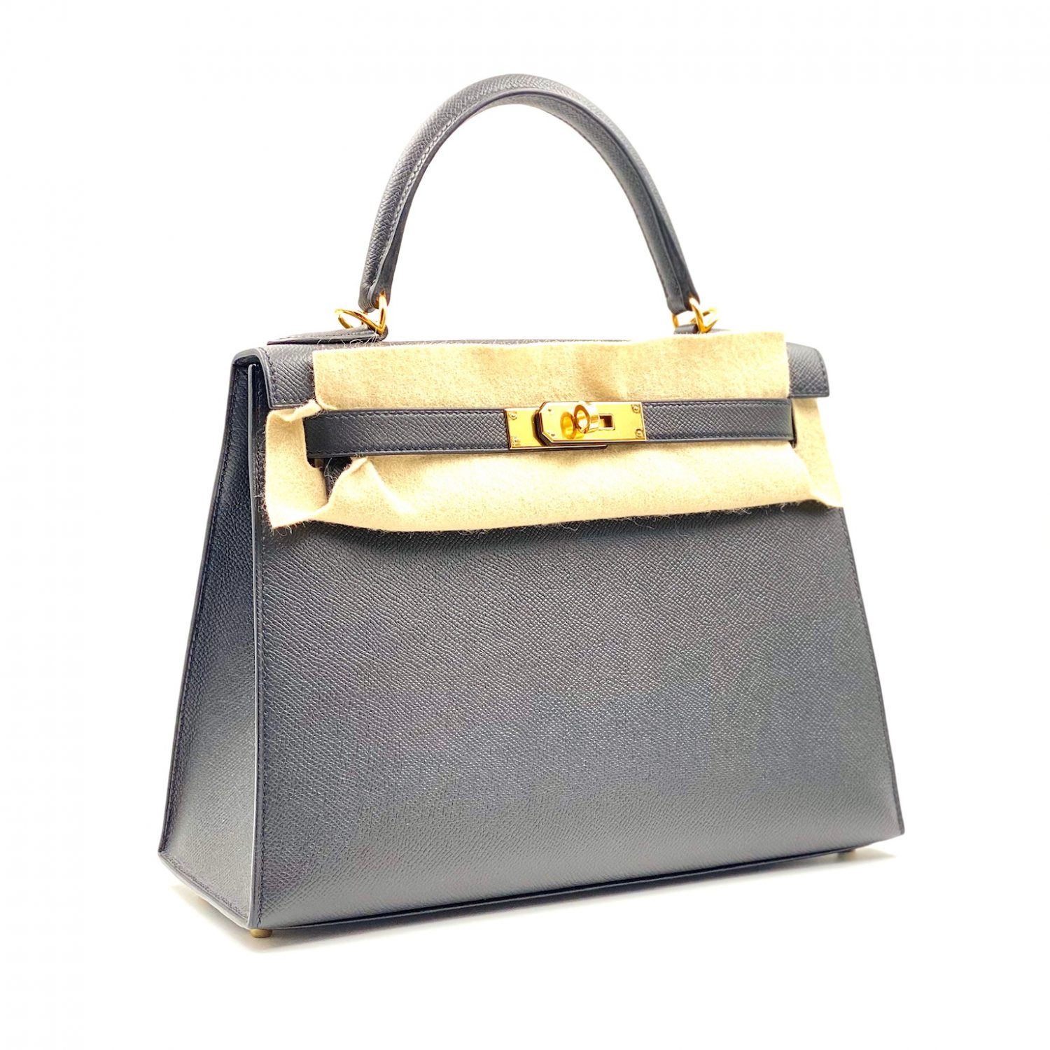 Hermes Kelly 28 Sellier Noir Black Epsom Gold Hardware For Sale at 1stDibs