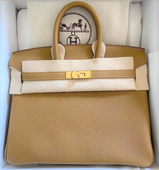 Hermès Birkin 25 Bronze Dore Togo with Gold Hardware