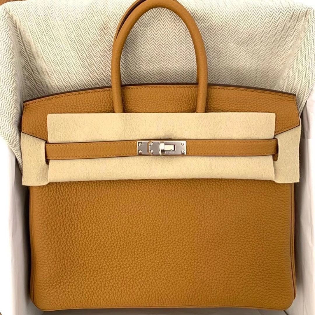 Hermes Birkin 25 Sesame Togo Palladium Hardware - Vendome