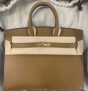 Hermes Birkin 25 Vert Rousseau Togo Gold Hardware - Vendome