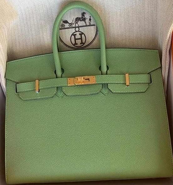 Hermes Birkin 25 Vert Criquet Epsom Gold Hardware - Vendome Monte Carlo