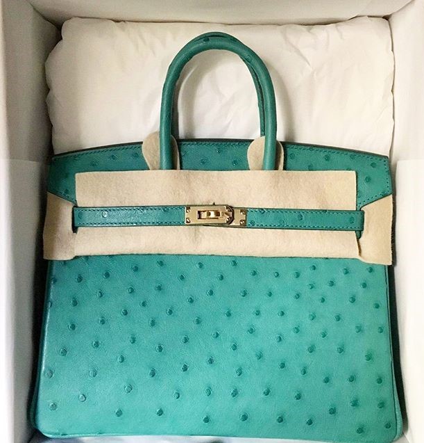 green ostrich hermes birkin