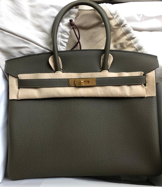 Hermes Birkin Bag 25cm Vert Maquis Togo Gold Hardware