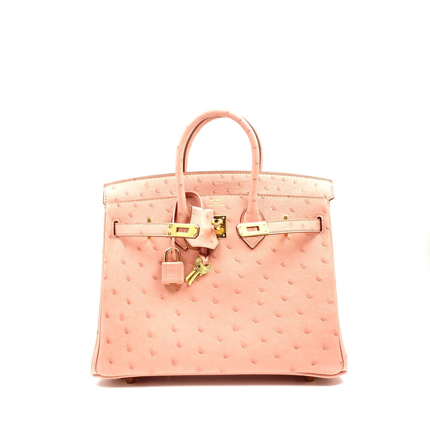 Hermès Birkin 25 Parchemin Ostrich Rose Gold Hardware RGHW — The French  Hunter