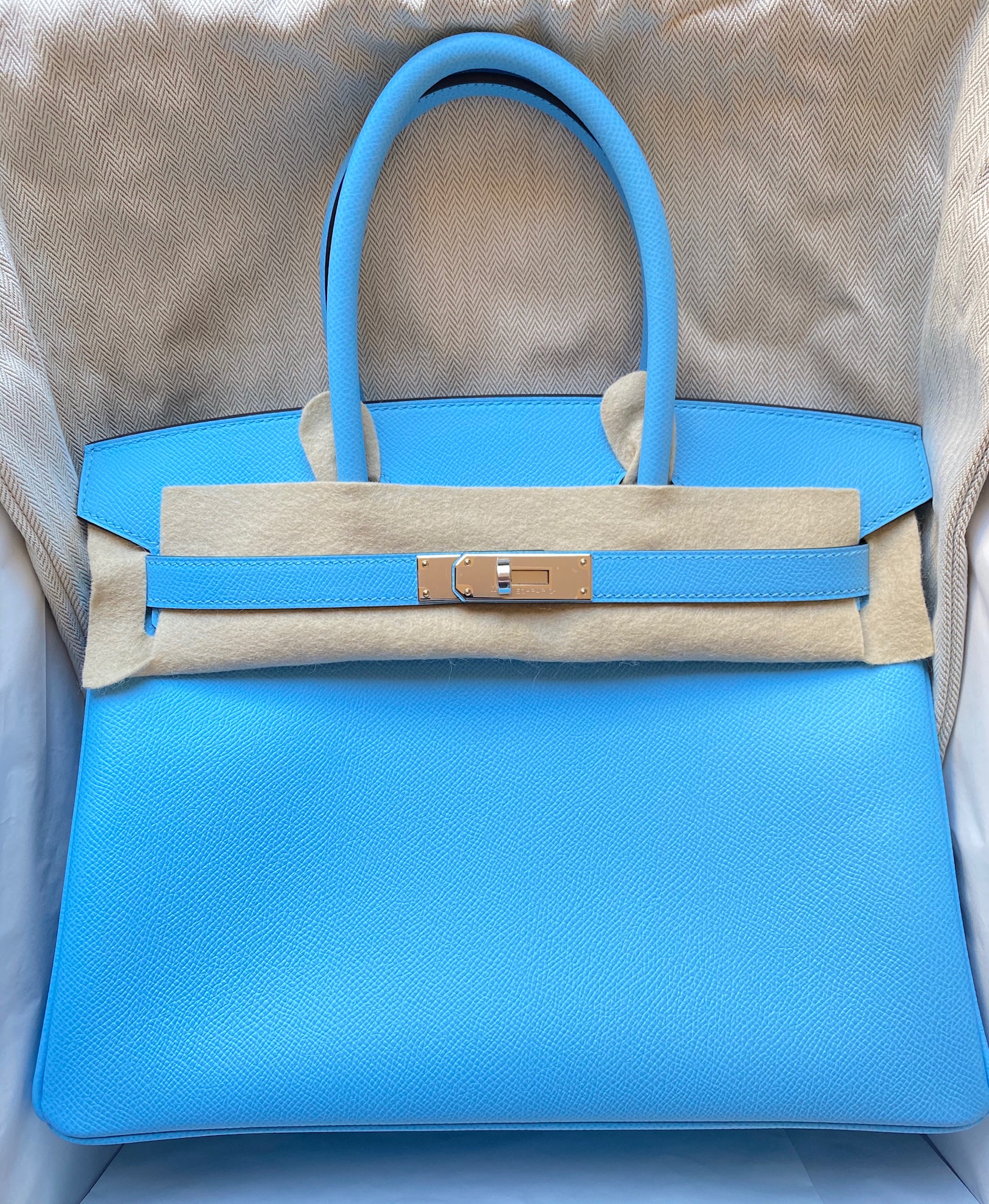 Birkin 30 Bleu Celeste Epsom