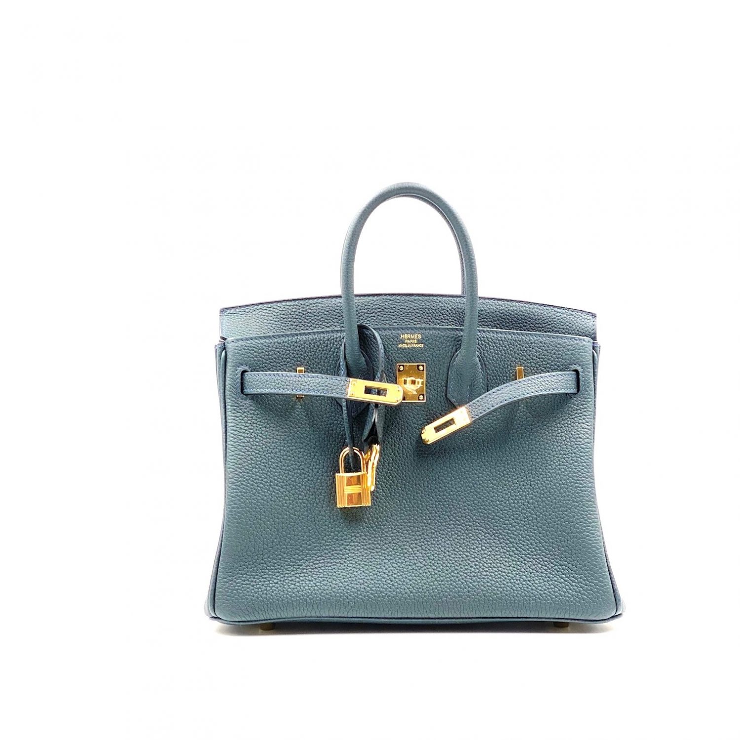 Hermes Birkin 25 Malachite Togo Palladium Hardware - Vendome Monte Carlo