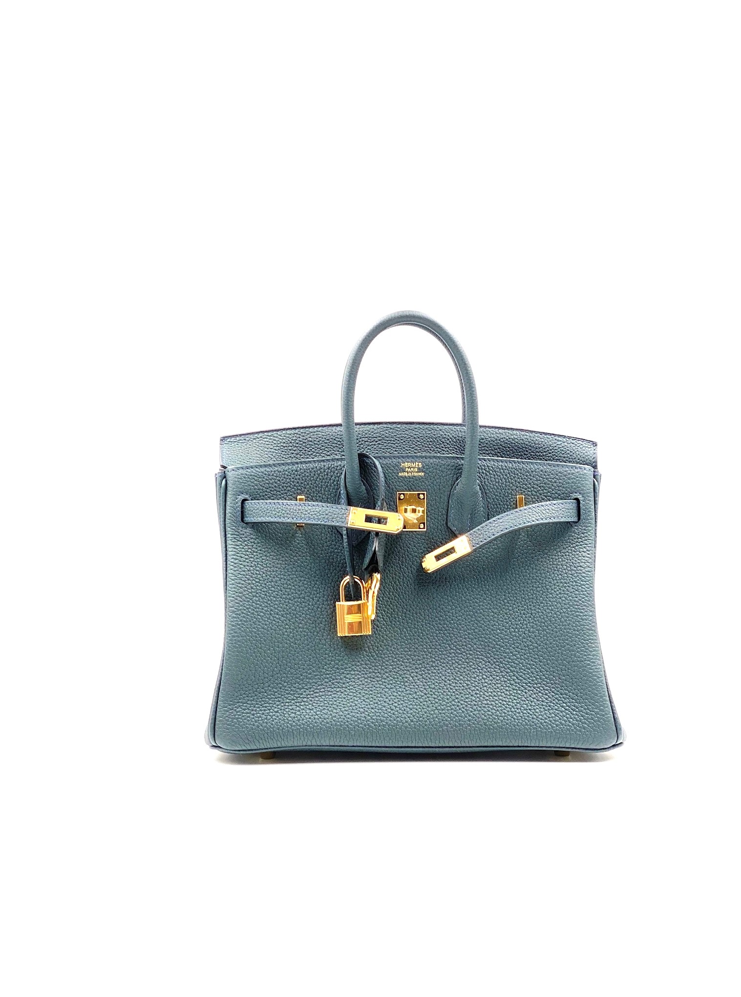 Hermes Birkin 25 Vert Cypres Togo Gold Hardware - Vendome Monte Carlo