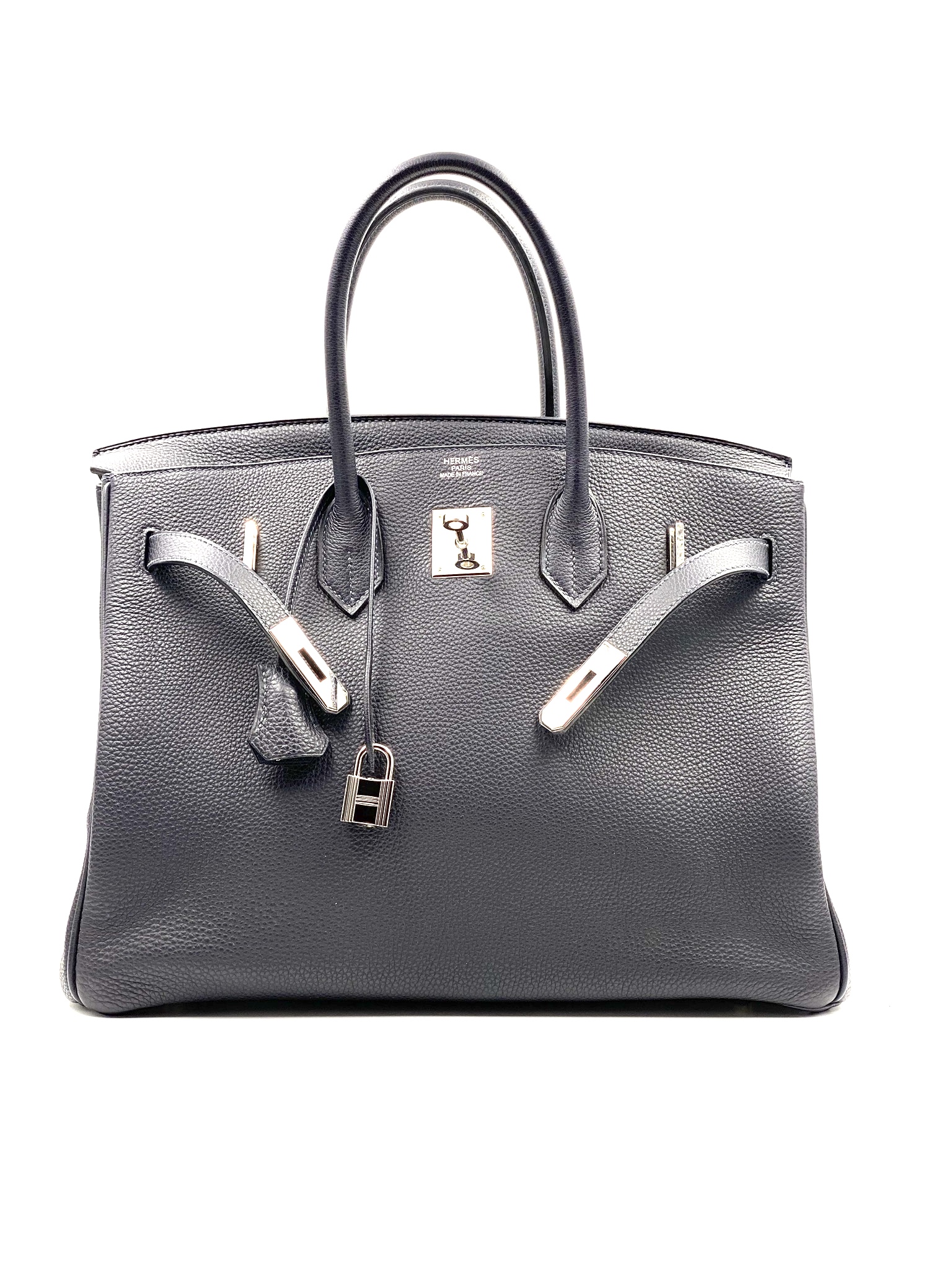 Hermès Birkin 35 Shiny Navy Blue Bleu Marine Porosus with Palladium  Hardware - Bags - Kabinet Privé