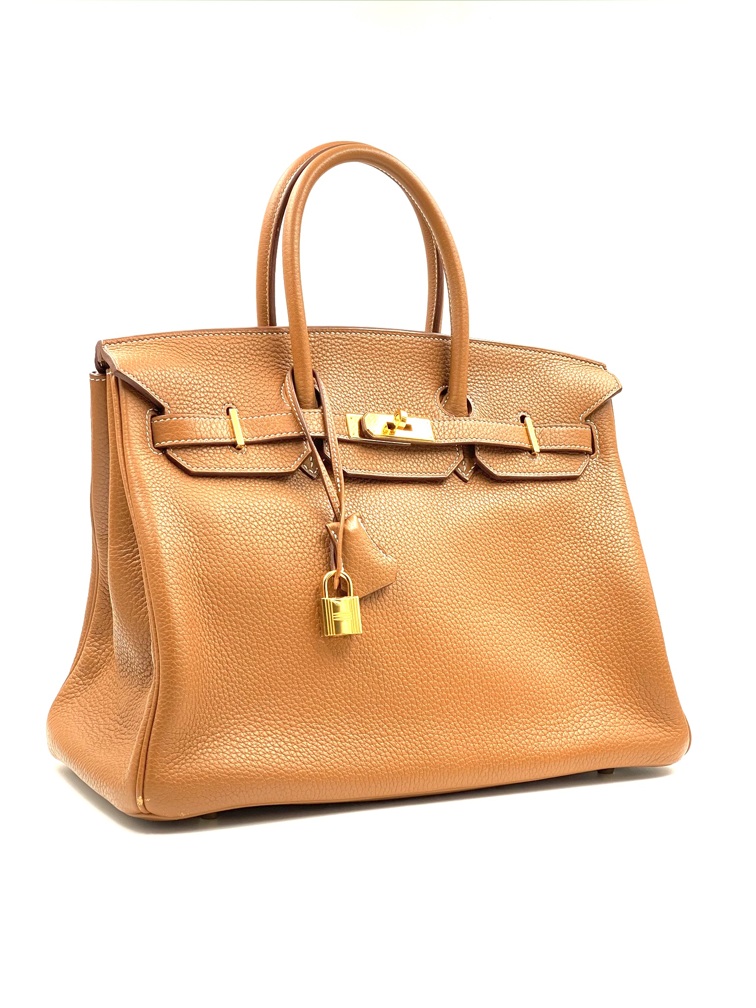 Pre-owned Hermes Birkin 35 Gold Togo Gold Hardware