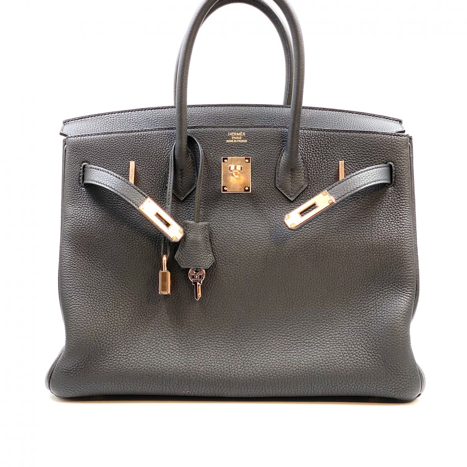 Hermes Birkin 30 Noir Black Togo Rose Gold Hardware #D - Vendome