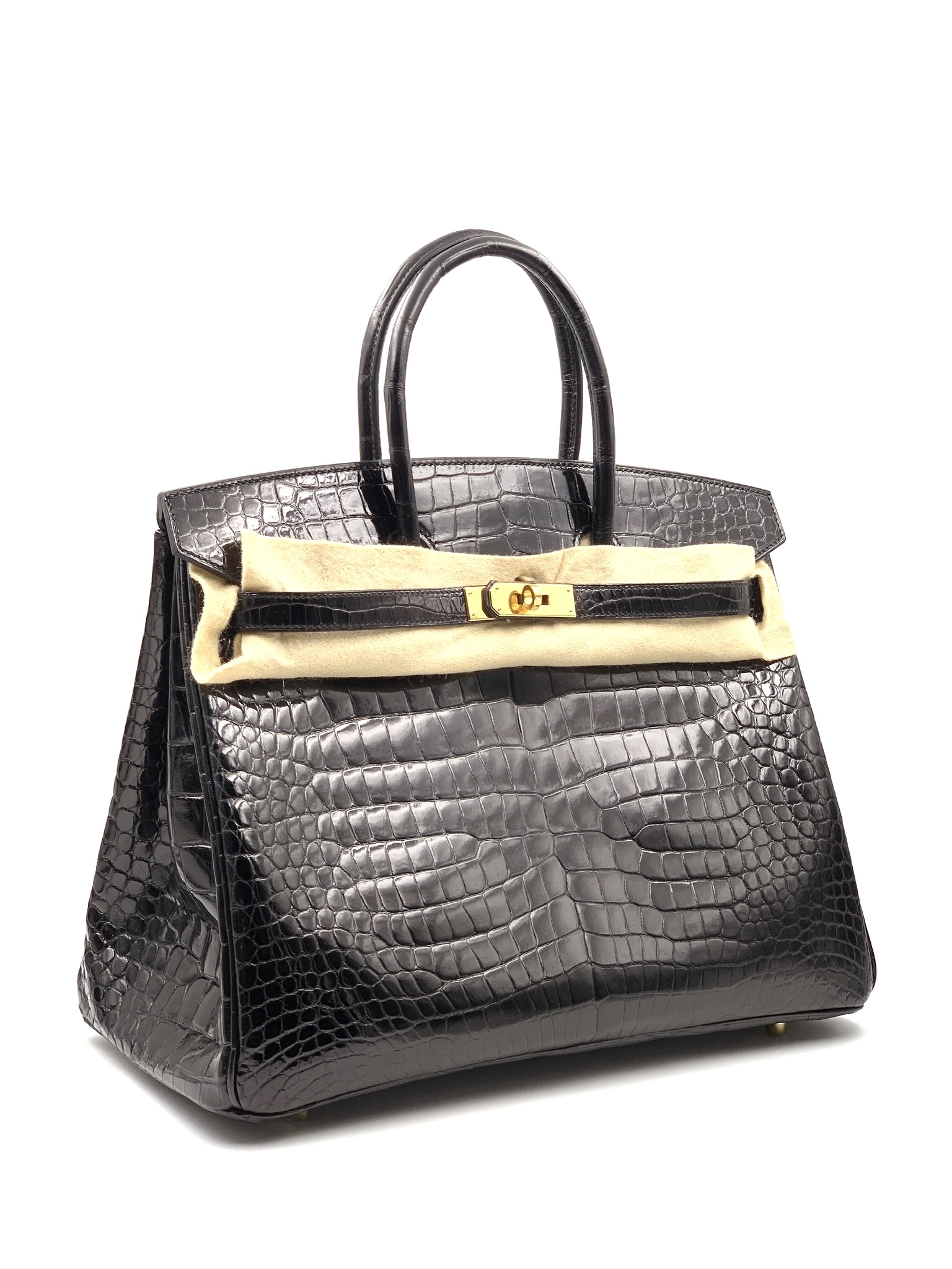 Hermes Birkin 35 Noir Black Chevre Mysore Gold Hardware #F - Vendome Monte  Carlo