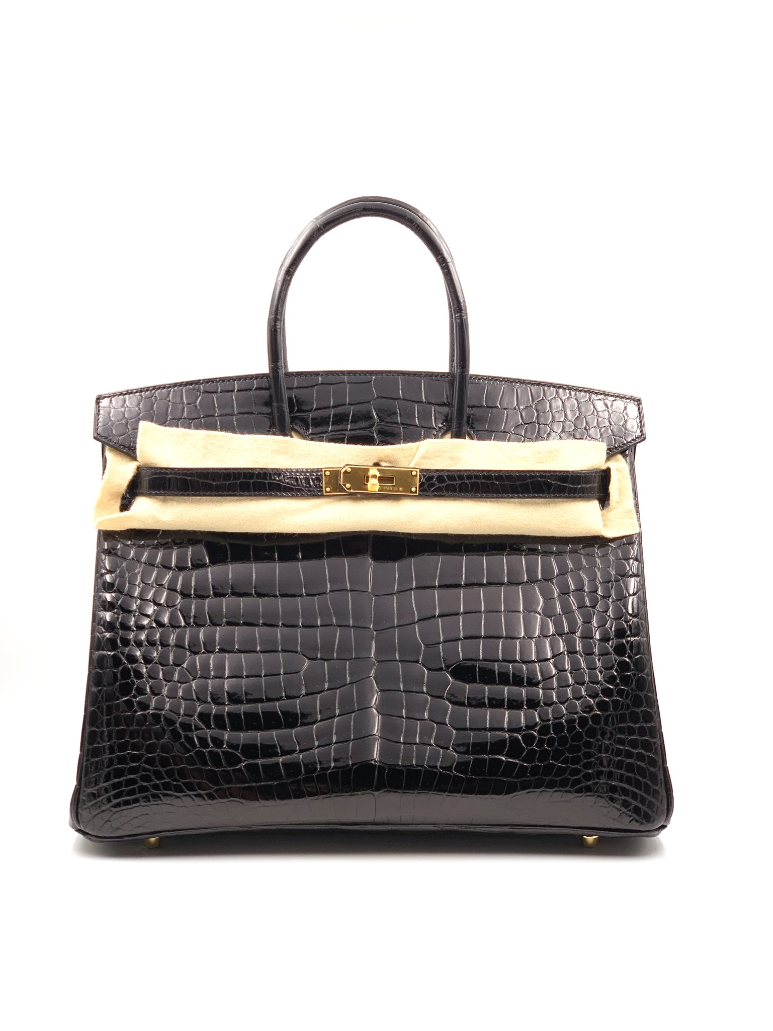 Hermes Birkin 35 Noir Black Ardennes Gold Hardware #A - Vendome Monte Carlo