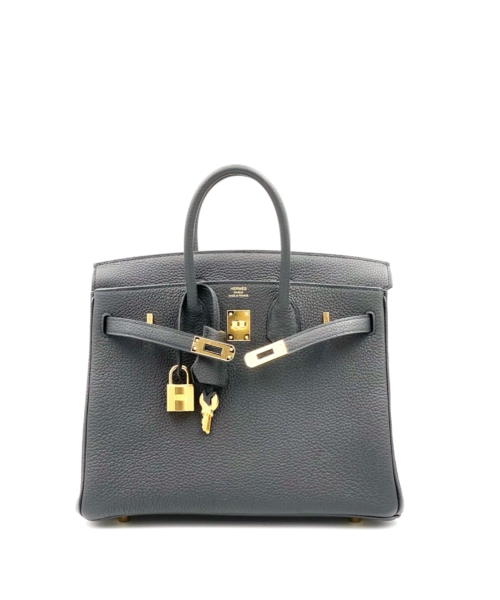 Hermes Birkin 25 Noir Black Togo Gold Hardware