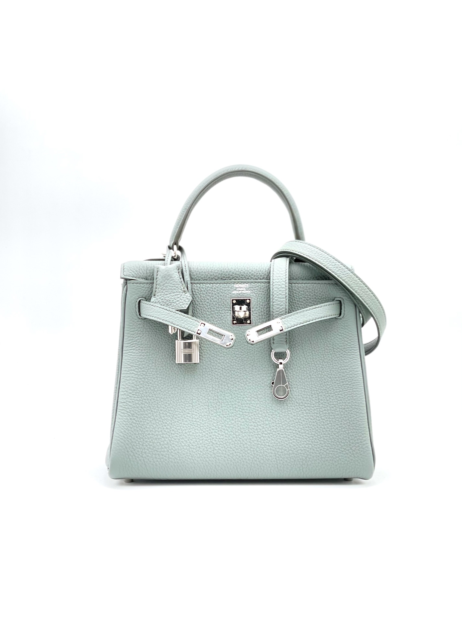 Hermes Birkin 35 Bag Vert Amande Palladium Hardware Togo Leather