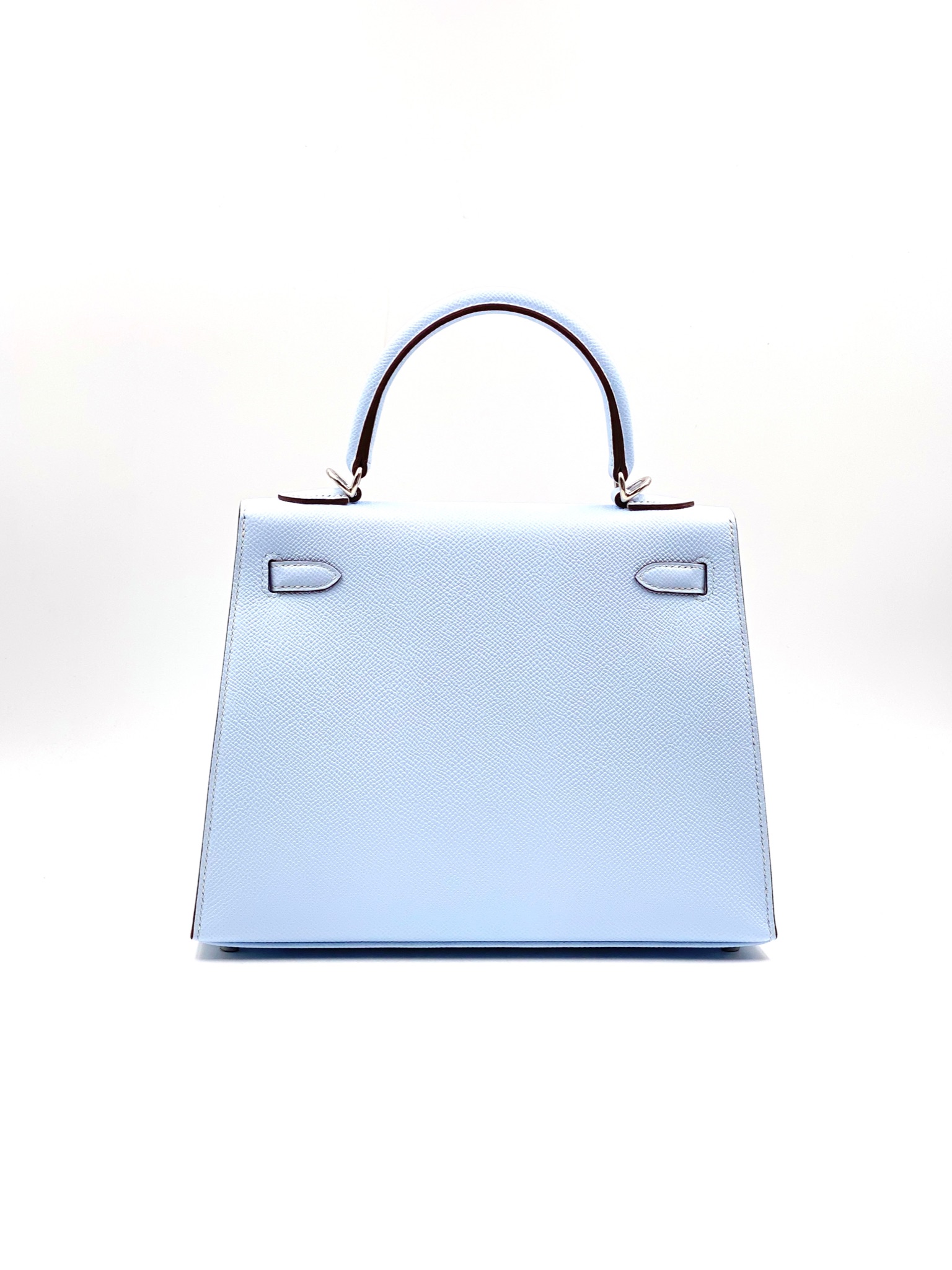 Hermes Birkin Sellier 25 Bleu Brume Epsom Palladium Hardware in