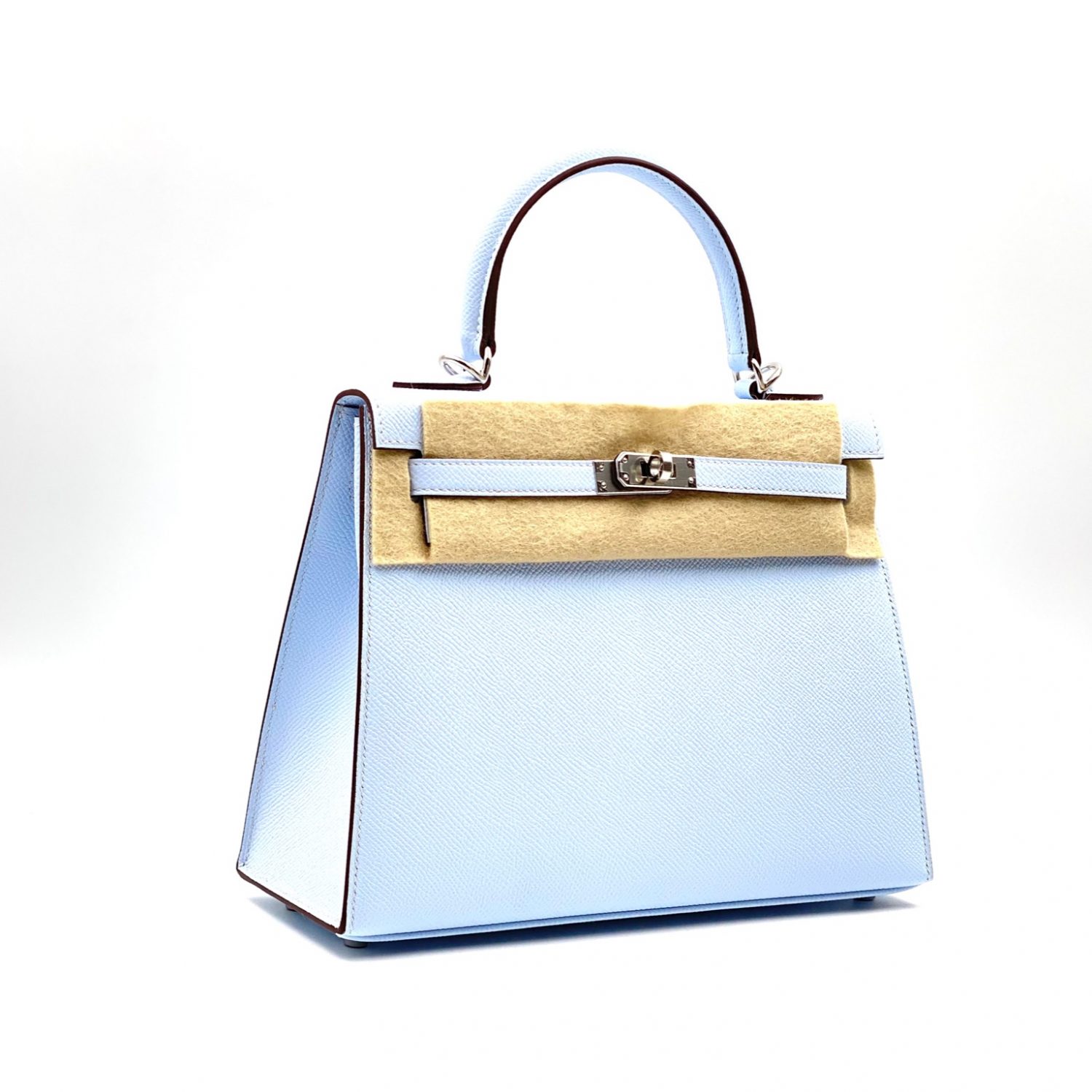 hermes mini kelly bleu brume