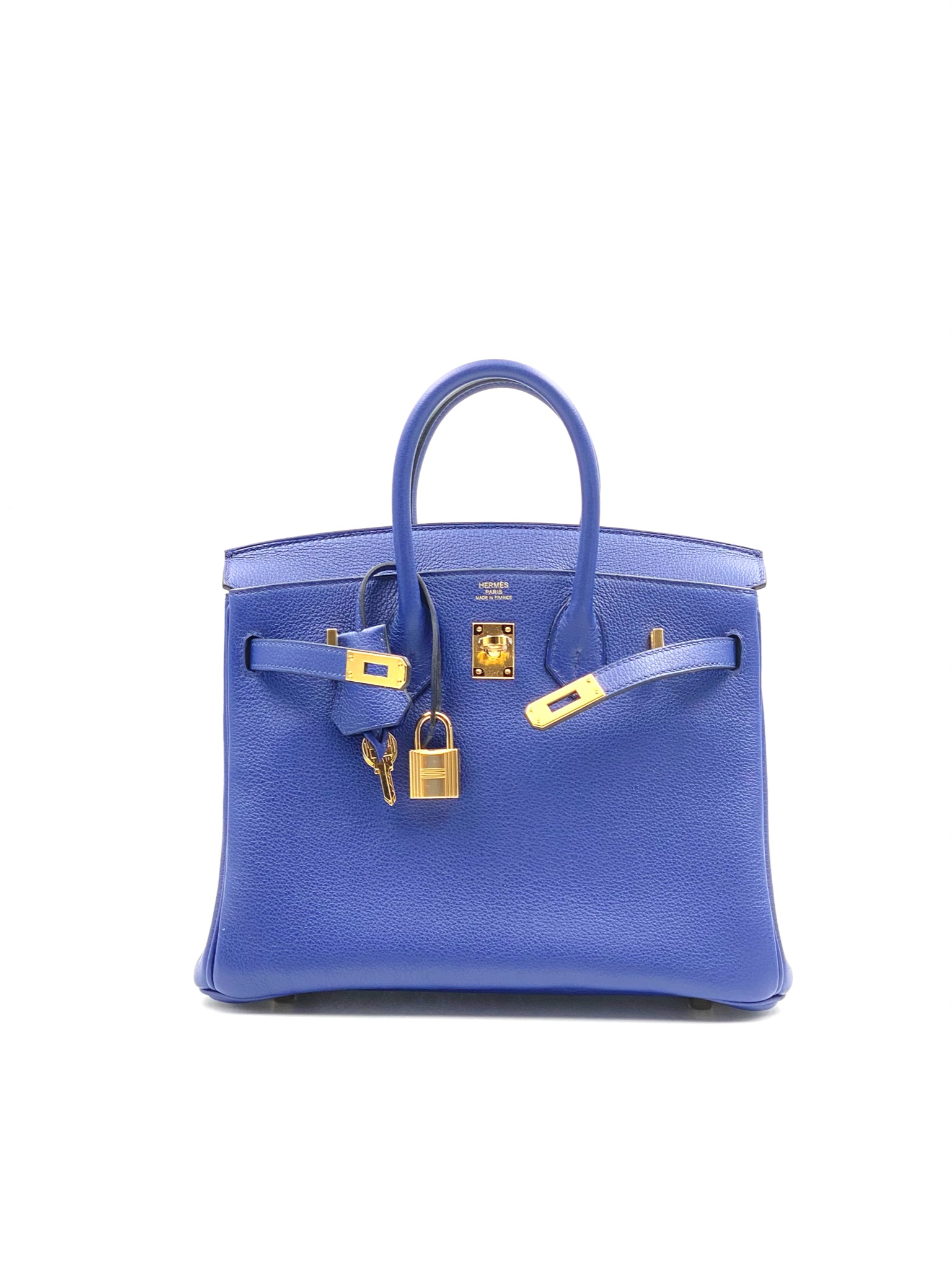 Hermes Rare Picotin 18 In Gold And Bleu Royale With Gold Hardware