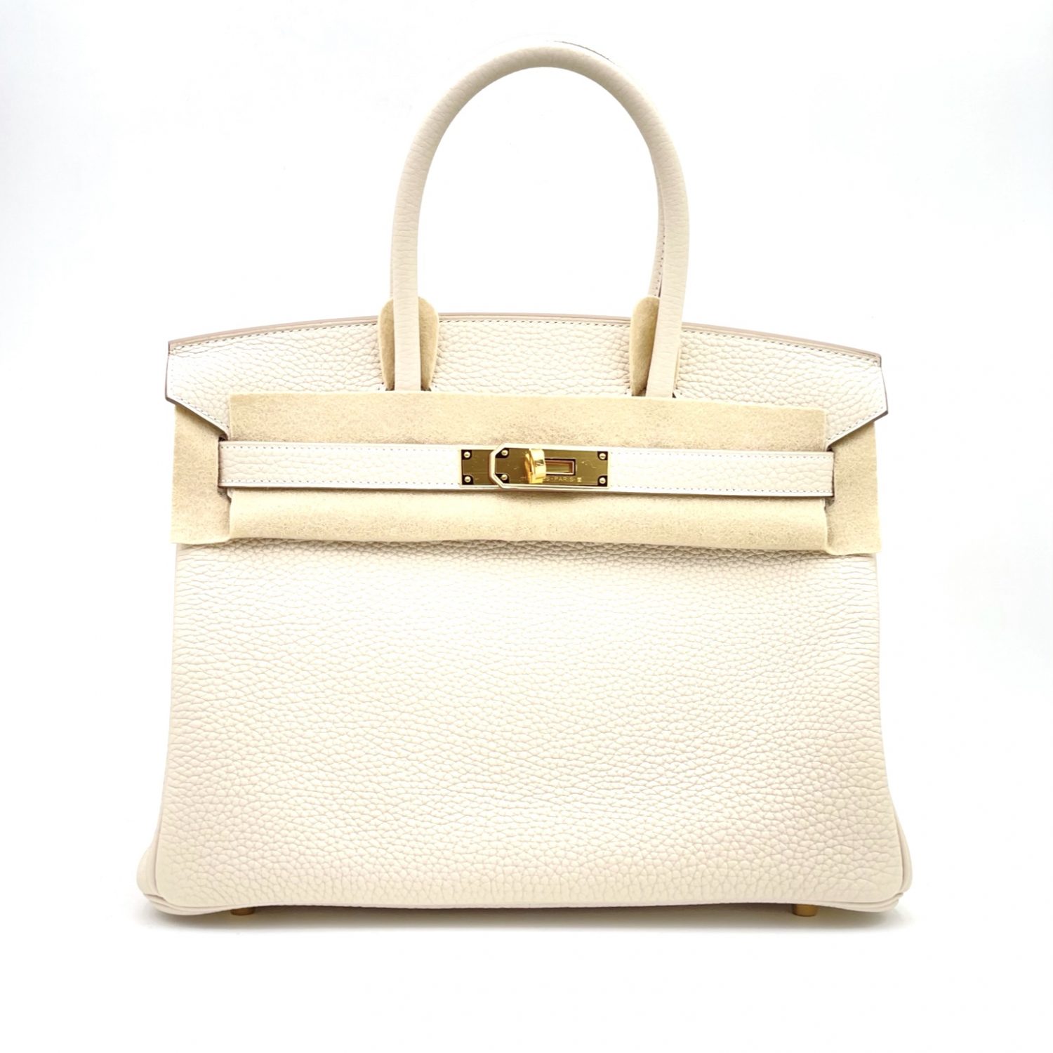 Hermes Birkin 30cm Bleu Agate Clemence Gold Hardware