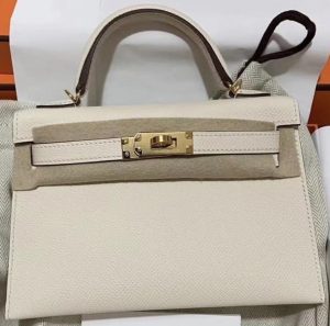 Hermes Kelly 25 Nata Swift Gold Hardware - Vendome Monte Carlo