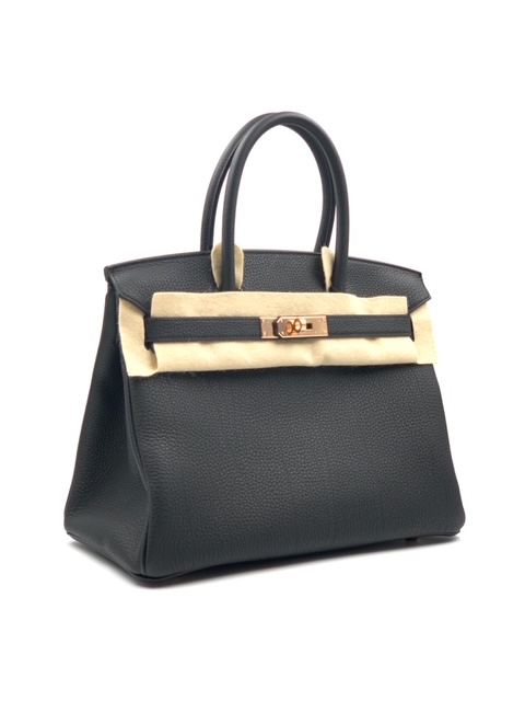 Hermes Birkin 30 Noir Black Togo Rose Gold Hardware #D - Vendome