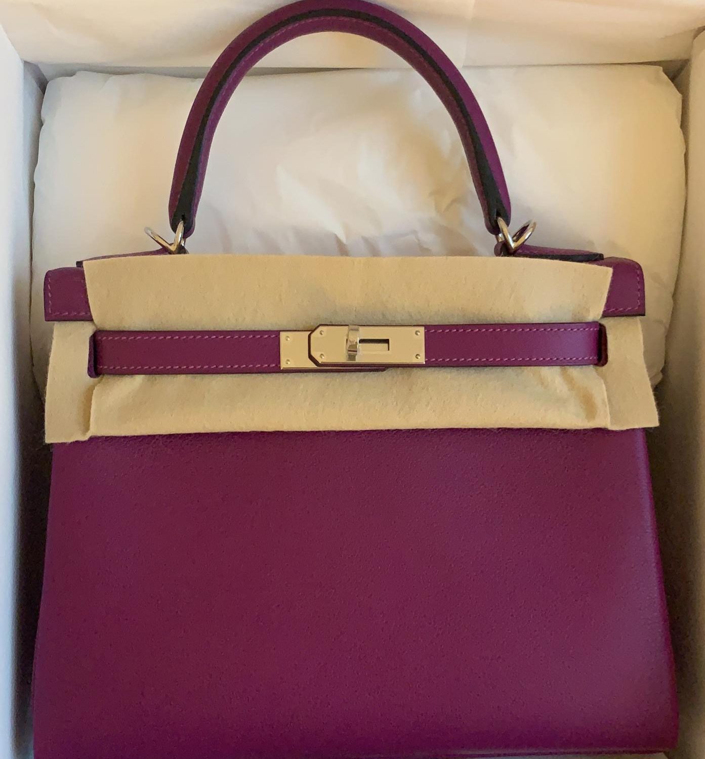 Hermès Anemone Kelly Danse II of Evercolor Leather with Palladium Hardware, Handbags & Accessories Online, Ecommerce Retail