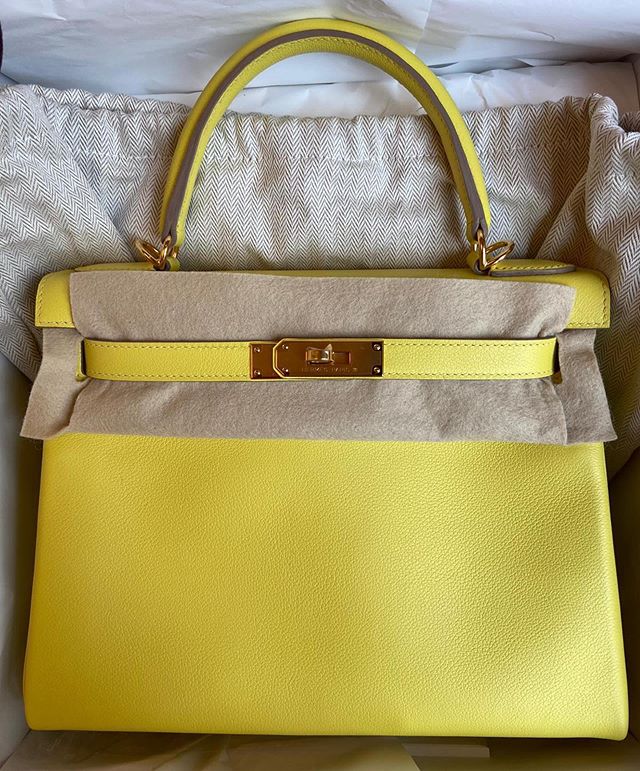 Hermes Kelly 28 Retourne Lime Evercolor Gold Hardware #D - Vendome Monte  Carlo