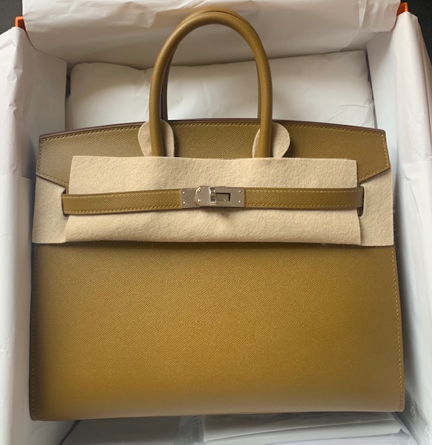 Hermes Birkin bag 30 Bronze dore Togo leather Gold hardware for