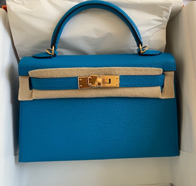Hermes mini on sale kelly blue