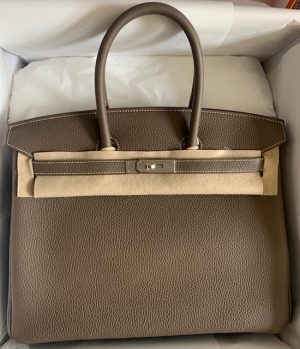 Hermes Birkin 35 Caramel Togo Gold Hardware #T - Vendome Monte Carlo