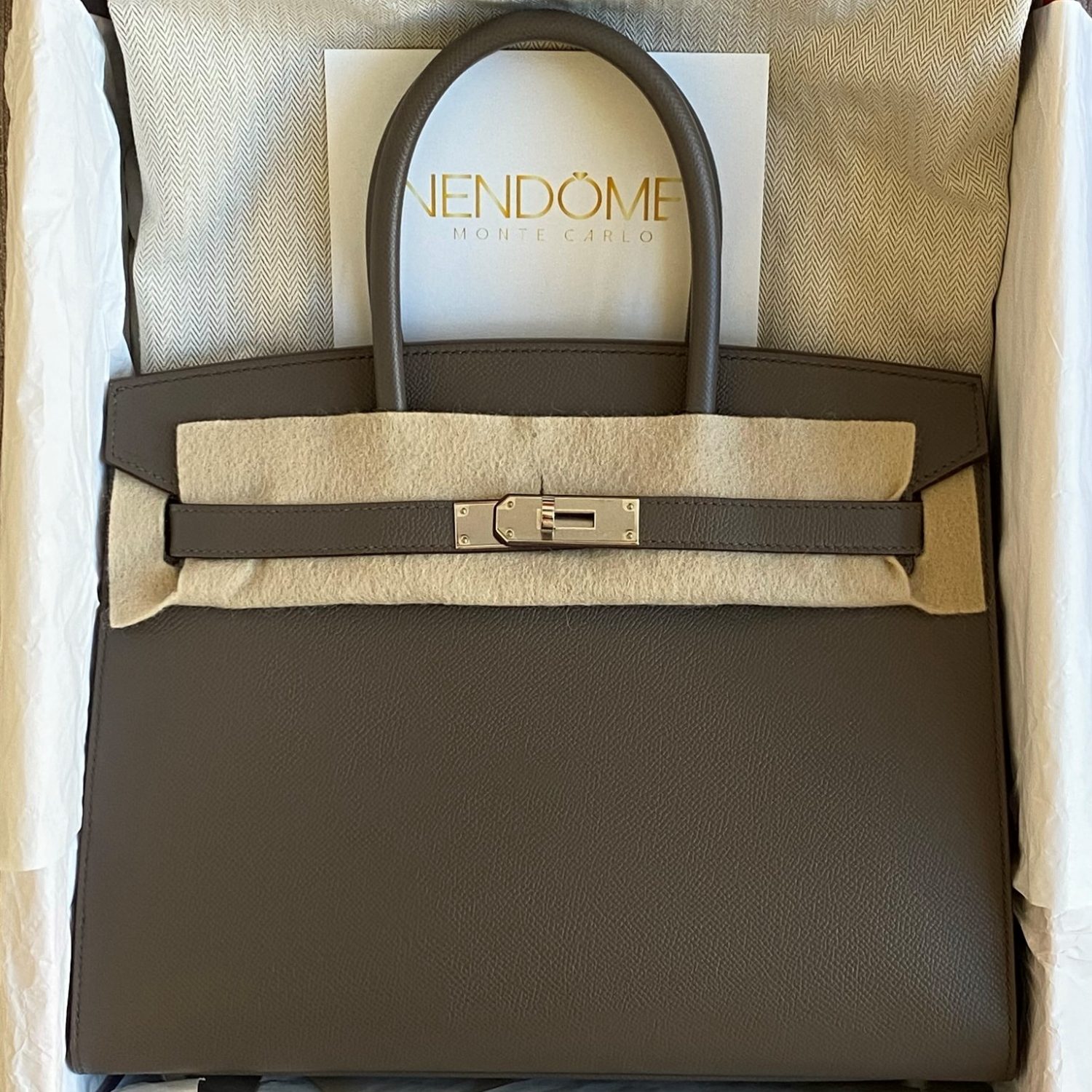 Hermes Birkin 30 Etain Epsom Sellier Palladium Hardware - Vendome Monte  Carlo