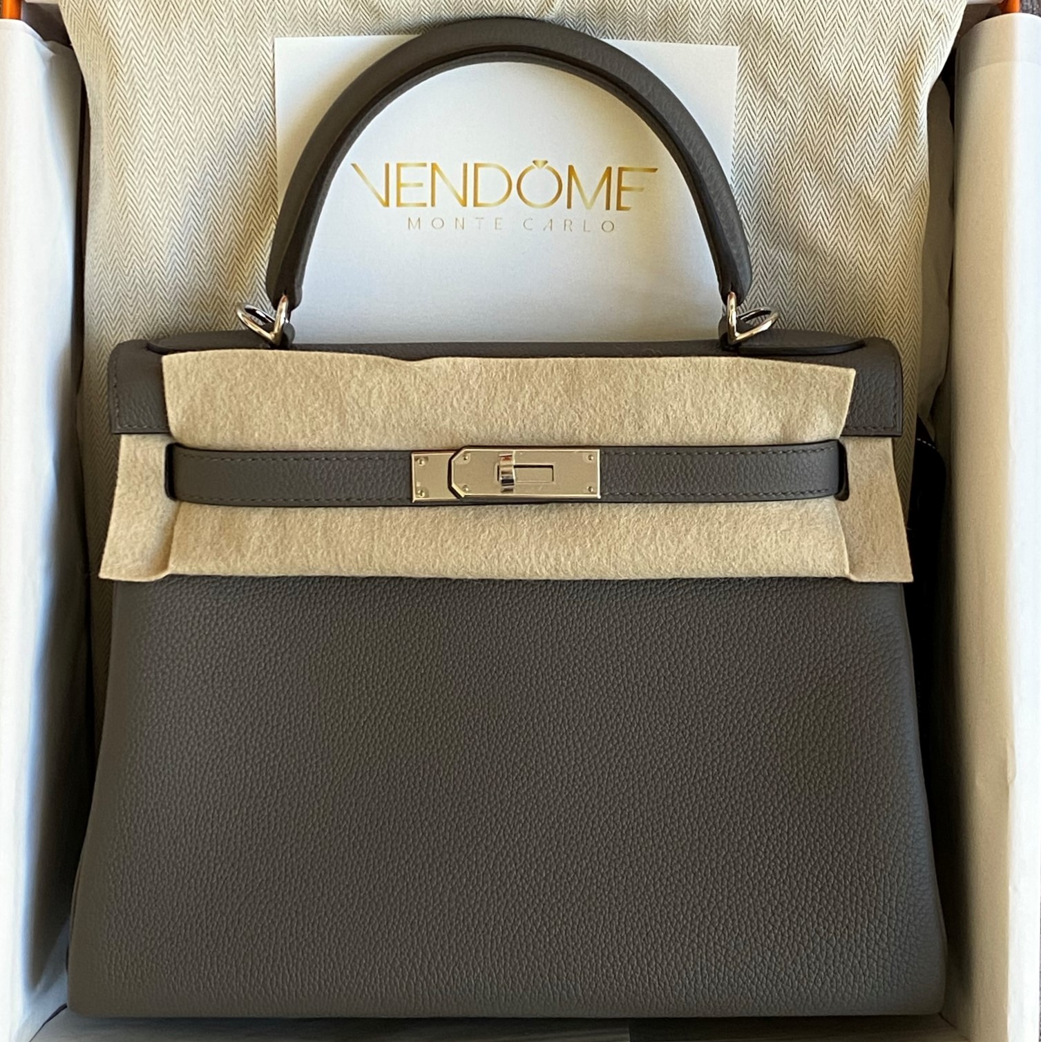 Hermes kelly hotsell gris etain