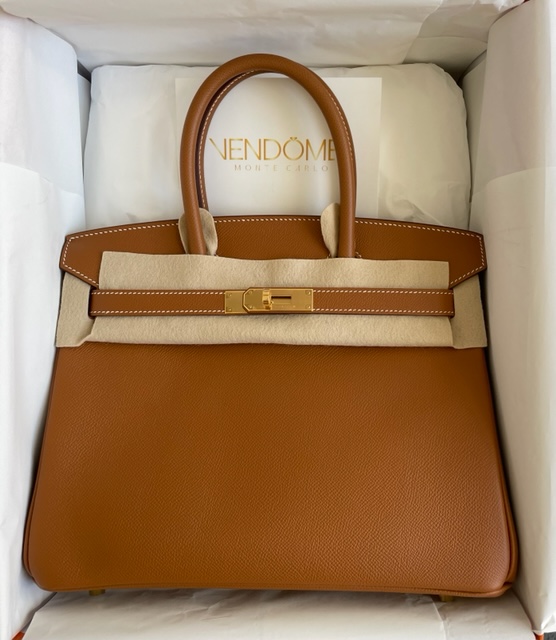 Hermes Birkin 25 Sellier Gold Epsom Palladium Hardware - Vendome