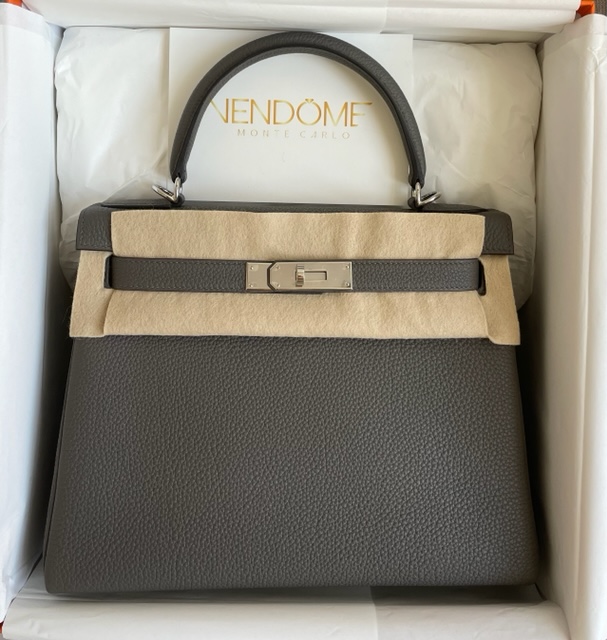 Hermes Birkin Bag 35cm Etain Togo Palladium Hardware