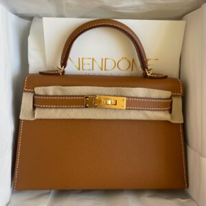 Hermes Kelly 20 Mini Rose Tyrien Ostrich Palladium Hardware - Vendome Monte  Carlo