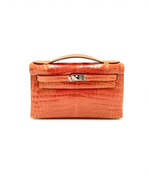 Hermes Kelly Pochette Bambou Swift Palladium Hardware #Y - Vendome Monte  Carlo