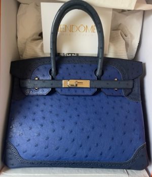 Hermes Birkin 30 Deep Blue Veau Madame Gold Hardware #D - Vendome Monte  Carlo