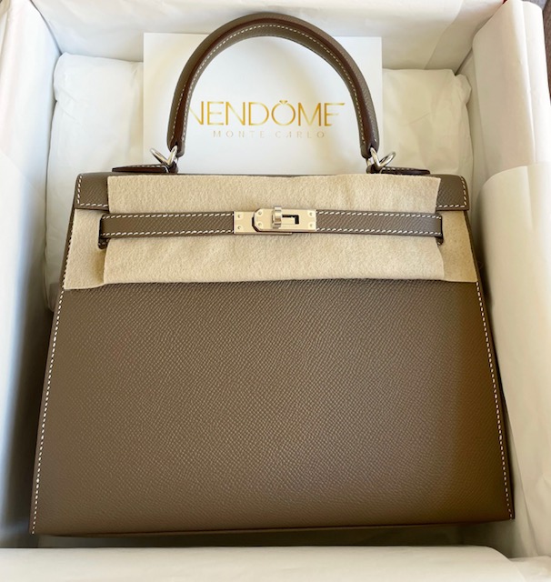 Hermes Kelly 25 Sellier Gold Epsom Gold Hardware - Vendome Monte Carlo