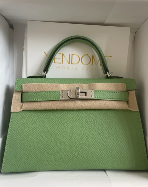 hermes mini kelly vert criquet