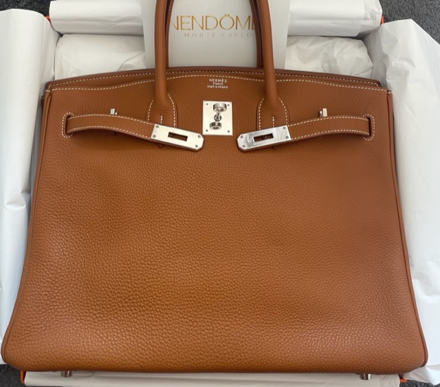 Hermes Birkin 35 Vert Amande Togo Gold Hardware #D - Vendome Monte Carlo