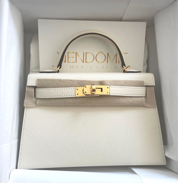 Hermes Kelly 20 Mini Sellier Bag Nata Gold Hardware Epsom Leather