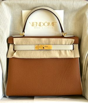 Hermes Birkin 25 Beton Togo Gold Hardware #D - Vendome Monte Carlo