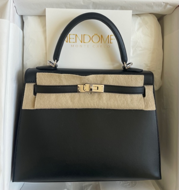 Hermes Birkin 25 Noir Black Epsom Gold Hardware #X - Vendome Monte Carlo